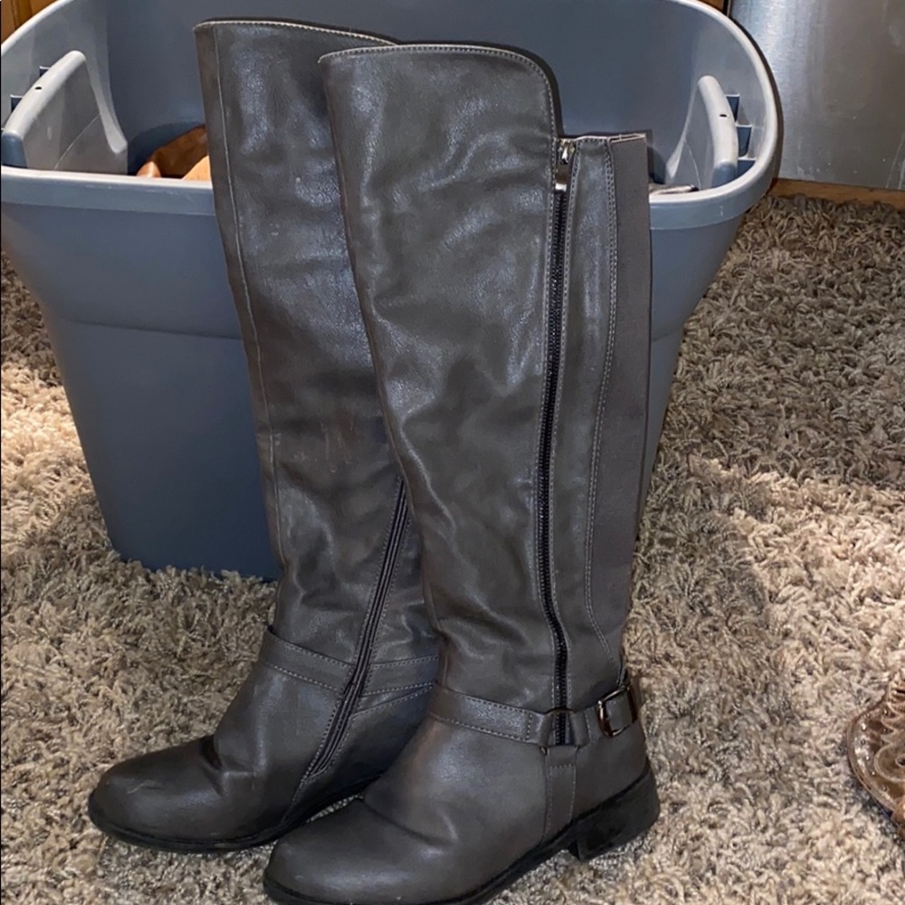 Knee high leather boots